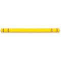 Post Guard Height Guard Clearance Bar, 7inD x 96inL, Yellow w/Red Tape, No Graphics,  HTGRD796YRNG